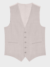 Gilet De Costume En Laine Beige