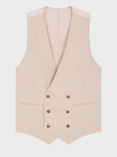 Gilet De Costume Crois En Laine Beige
