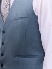 Gilet De Costume En Laine Bleu C Rul En