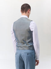 Gilet De Costume En Laine Bleu C Rul En