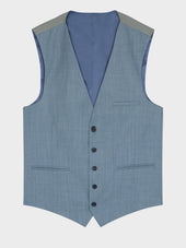 Gilet De Costume En Laine Bleu C Rul En