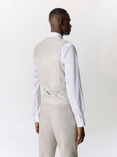 Gilet De Costume En Laine Greige
