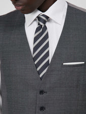 Gilet De Costume En Laine Grise Prince De Galles