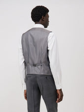 Gilet De Costume En Laine Grise Prince De Galles