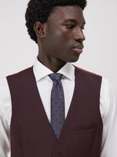 Gilet De Costume En Laine M Lang E Bordeaux