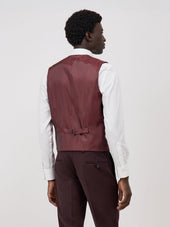 Gilet De Costume En Laine M Lang E Bordeaux