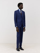 Gilet De Costume En Laine Bleu Cobalt