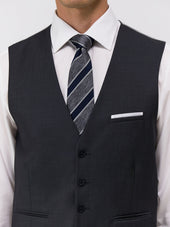 Gilet De Costume En Laine Marzotto Unie Anthracite