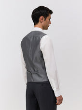 Gilet De Costume En Laine Marzotto Unie Anthracite