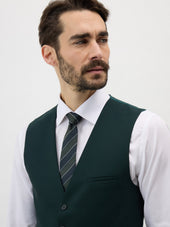 Gilet De Costume En Laine Vert Bouteille