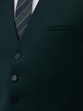 Gilet De Costume En Laine Vert Bouteille