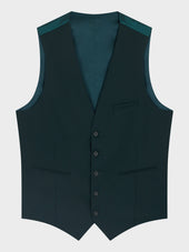 Gilet De Costume En Laine Vert Bouteille