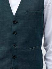 Gilet De Costume En Laine M Lang E Vert Bouteille