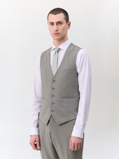 Gilet de costume en laine mélangée vert d'eau