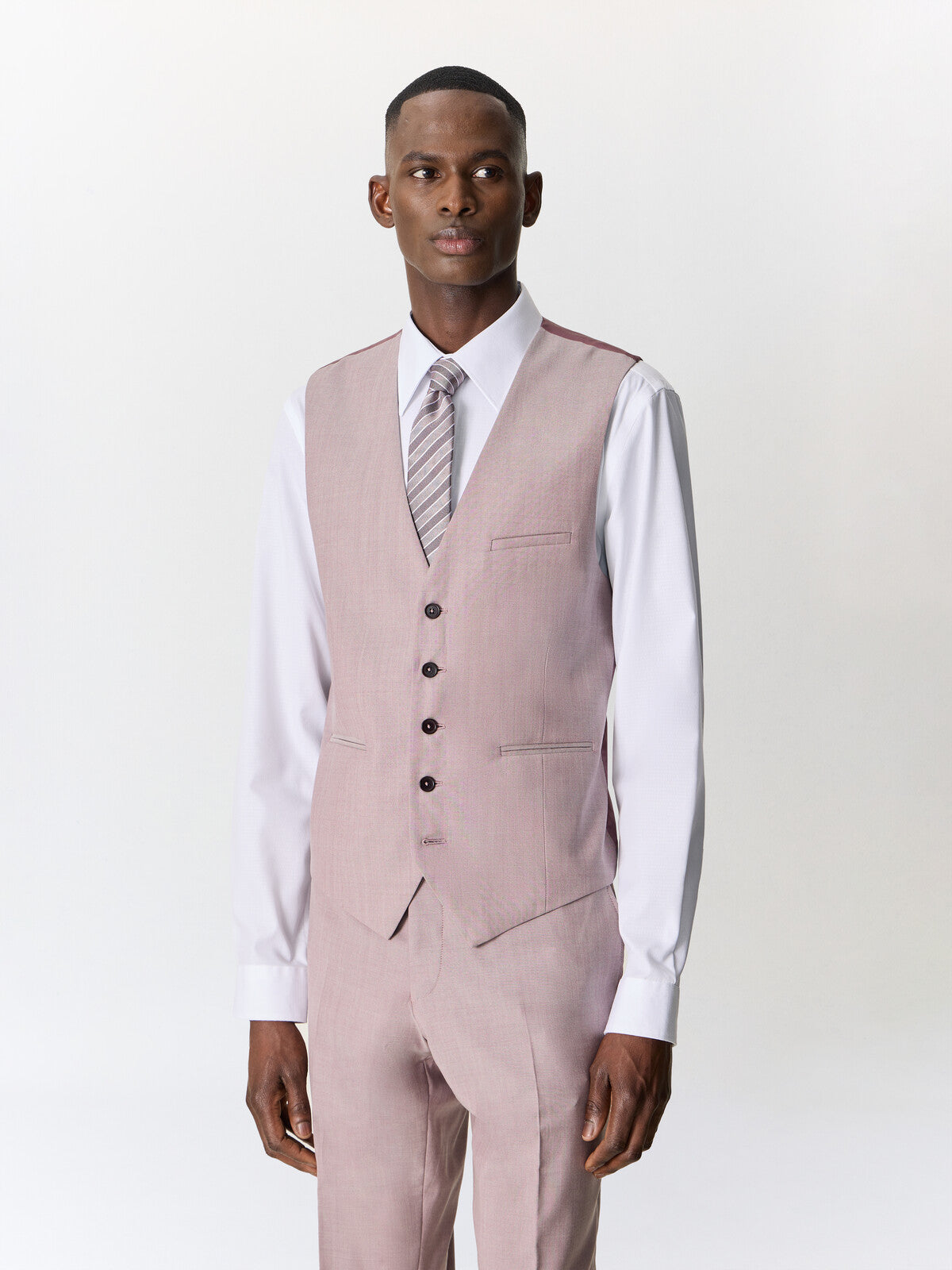 Gilet De Costume En Laine Stretch Violette