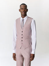 Gilet de costume en laine stretch violette