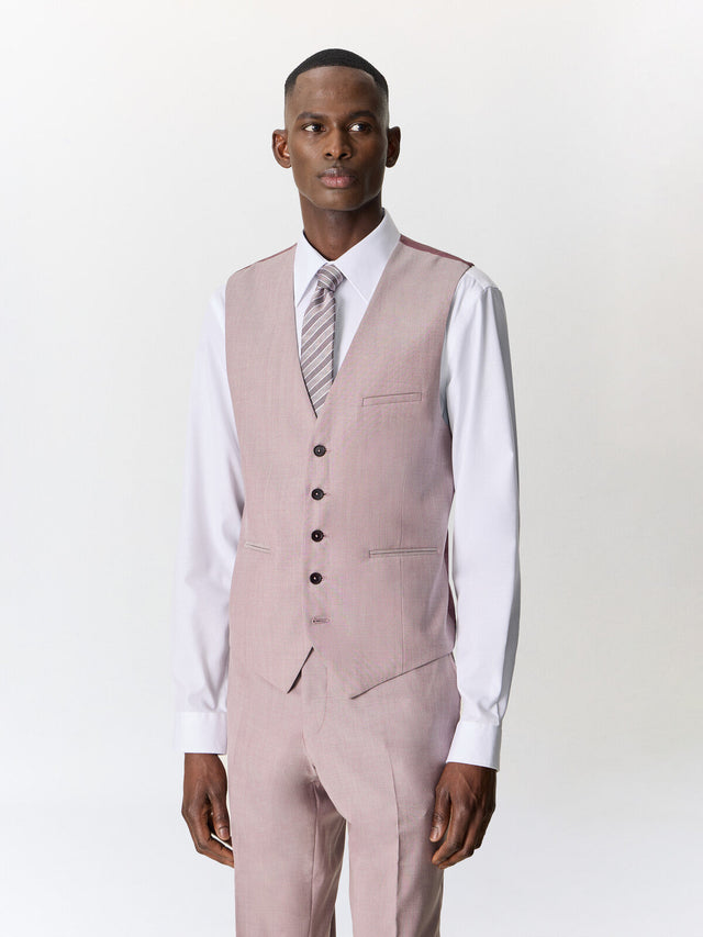 Gilet de costume en laine stretch violette