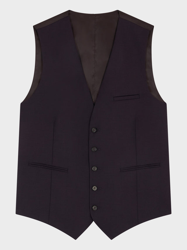 Gilet de costume en laine violette
