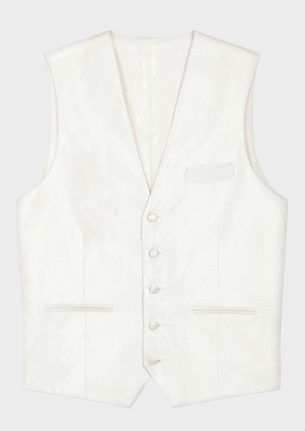 Gilet De Smoking En Soie Unie Crue