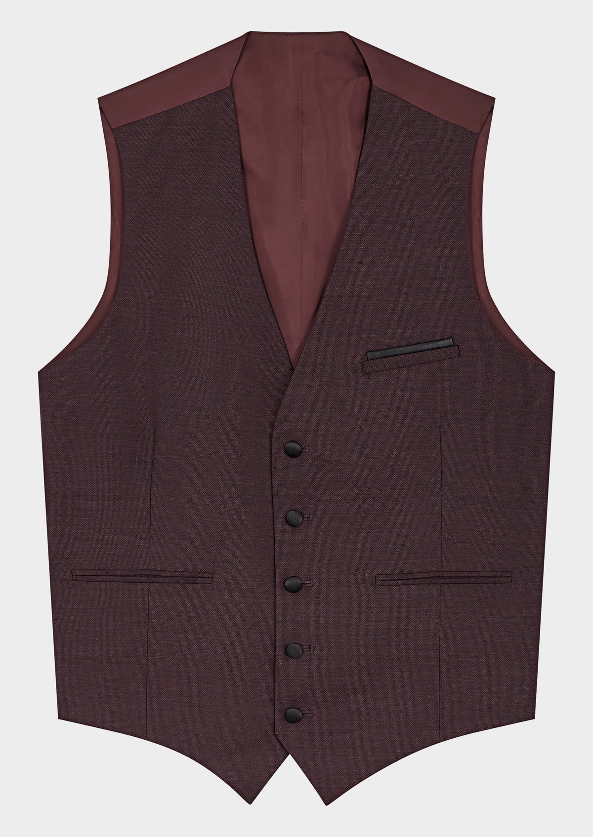 Gilet De Smoking En Laine Unie Bordeaux