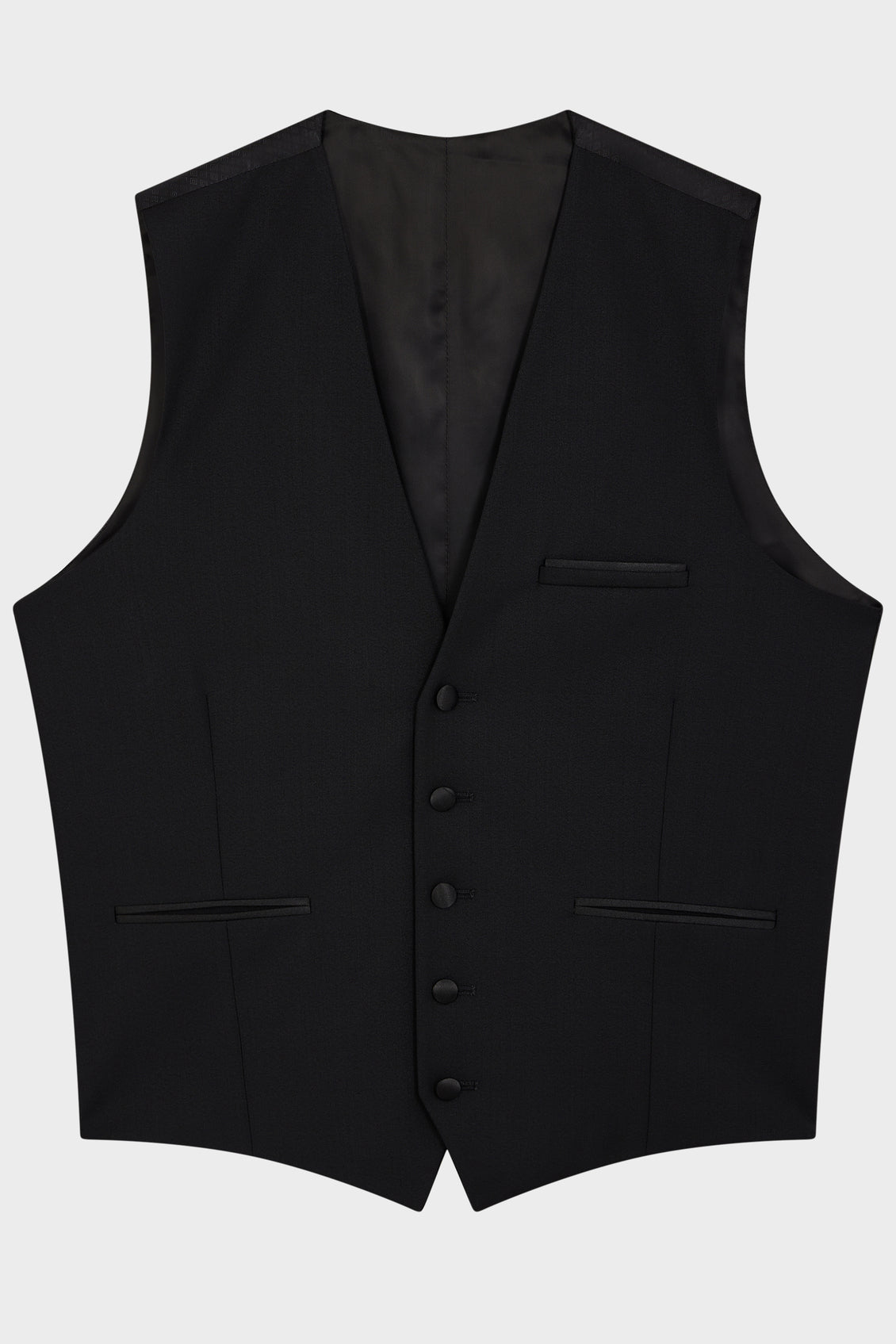Gilet De Smoking En Laine Unie Noire