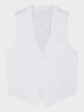 Gilet De Costume En Lin Blanc