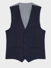 Gilet De Costume En Lin M Lang Bleu Marine