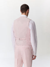 Gilet De Costume En Coton Et Lin P Le