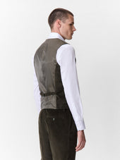 Gilet De Costume En Velours C Tel Kaki