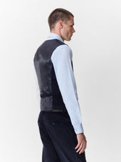 Gilet De Costume En Velours C Tel Bleu Marine