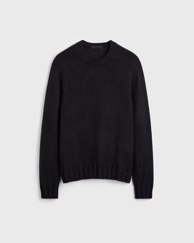 Camillo Silk Crewneck - Black