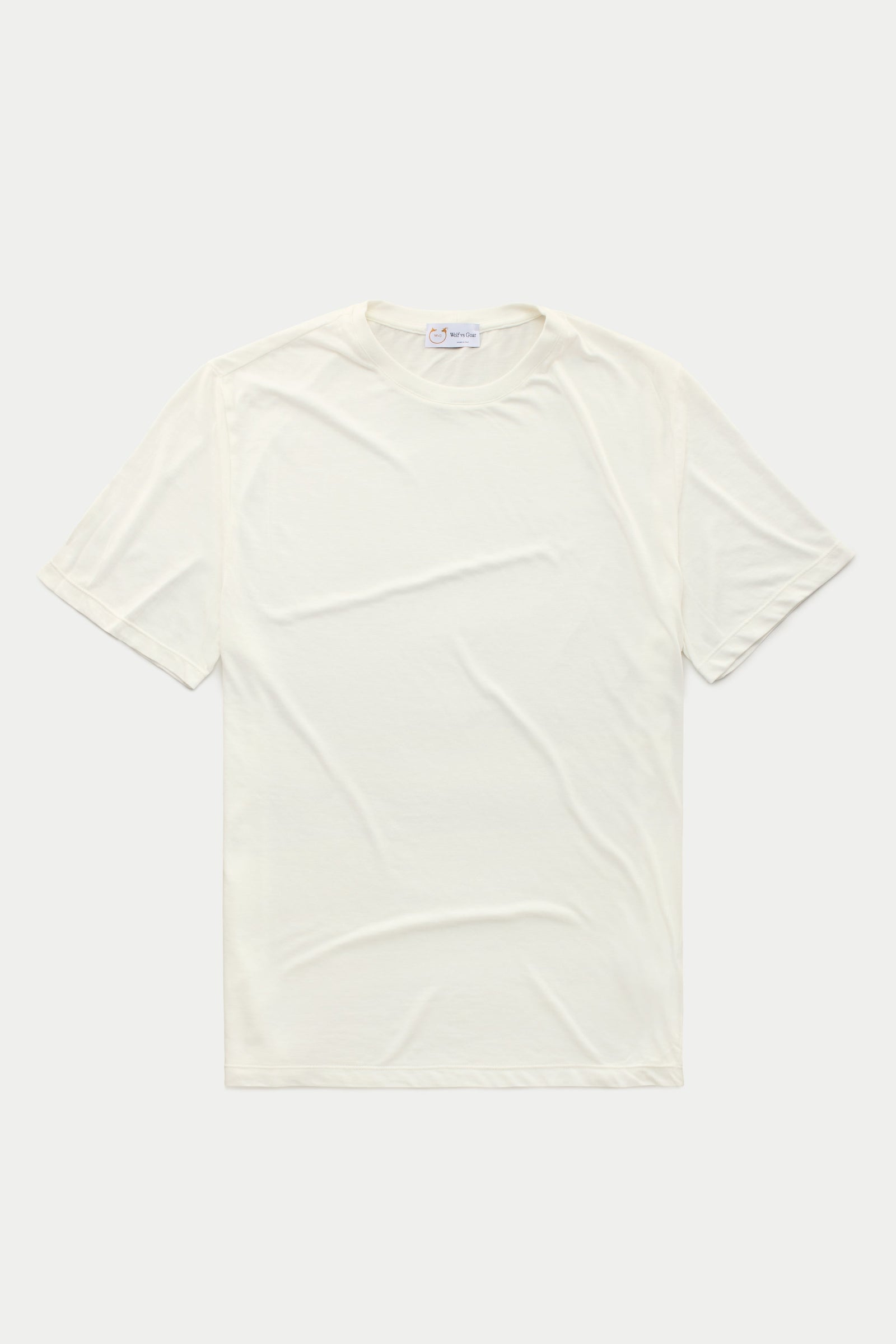 Light Weight Bamboo Sorona Short Sleeve Crew Neck T-Shirt Cloud Dancer