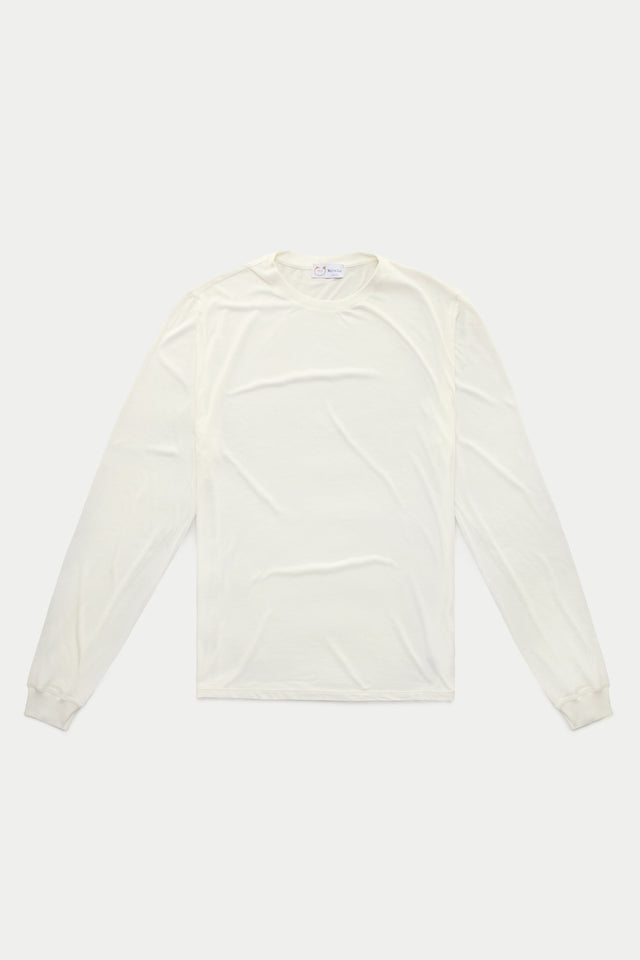 Bamboo Sorona Long Sleeve Crew Neck T-Shirt Cloud Dancer