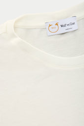 Light Weight Bamboo Sorona Long Sleeve Crew Neck T-Shirt Milk Frost