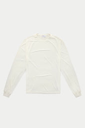 Light Weight Bamboo Sorona Long Sleeve Crew Neck T-Shirt Milk Frost