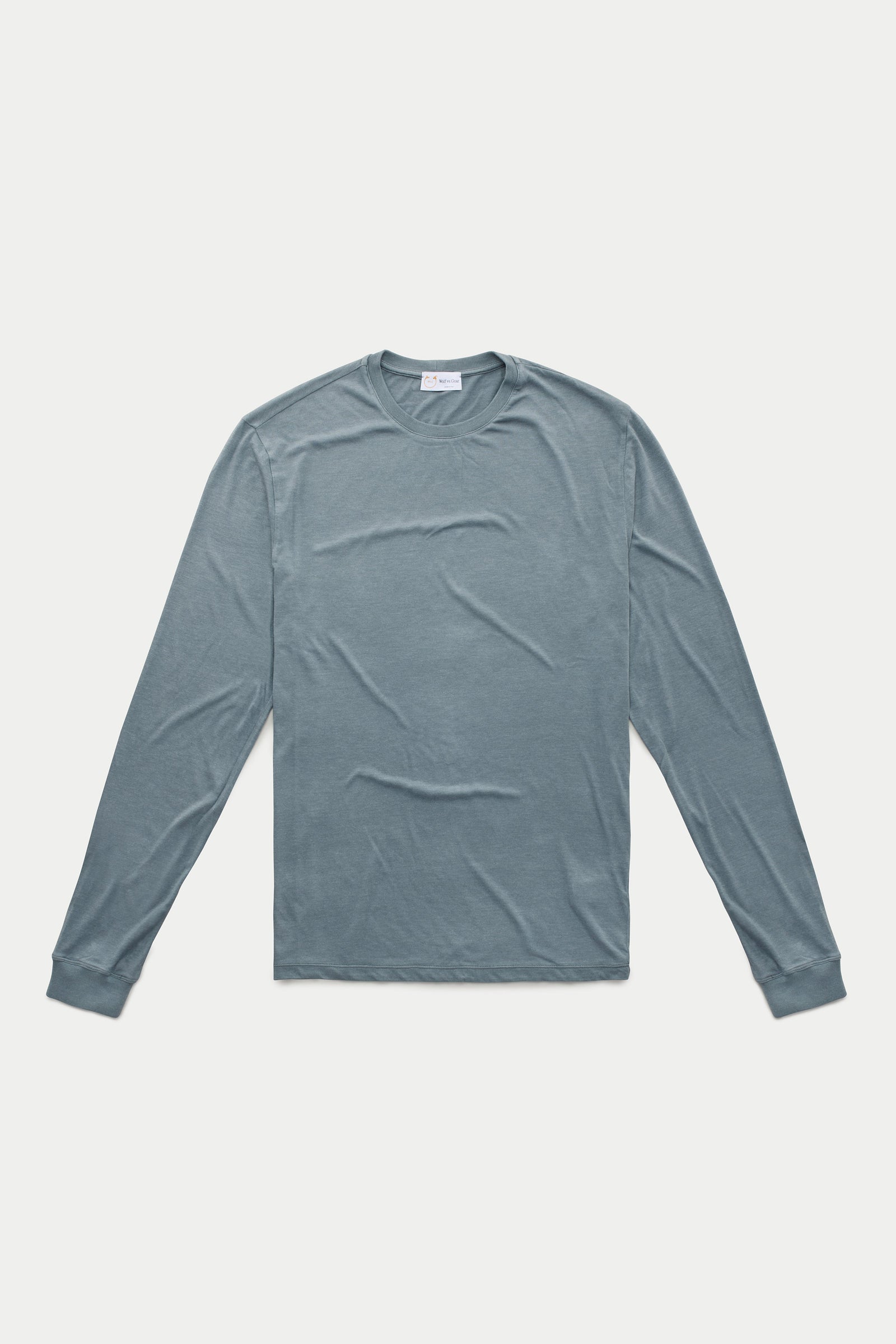 Bamboo Sorona Long Sleeve Crew Neck T-Shirt Stormy Weather