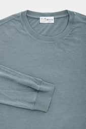 Bamboo Sorona Long Sleeve Crew Neck T-Shirt Stormy Weather