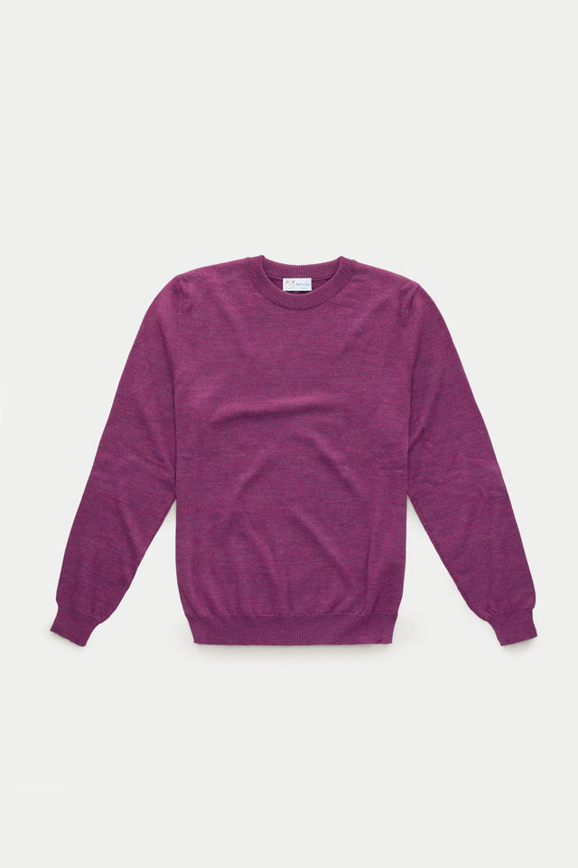 Wool Crewneck Sweater Purple