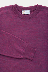 Wool Crewneck Sweater Purple