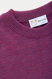 Wool Crewneck Sweater Purple