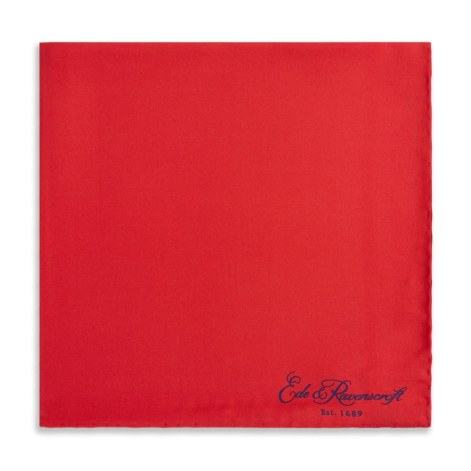 Red Silk Fine Twill Pocket Square