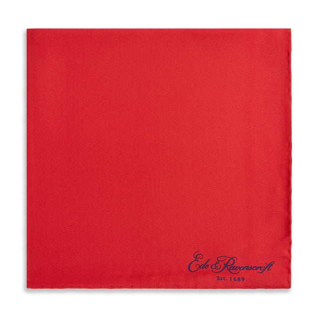Red Silk Fine Twill Pocket Square