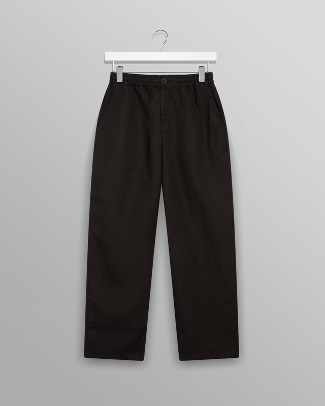 Glencoe - Black Slub Weave Trousers