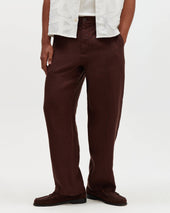 Glencoe Washed Linen Loose Fit Trousers