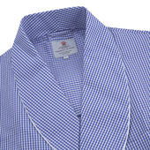 Gingham Check Piped Cotton Gown