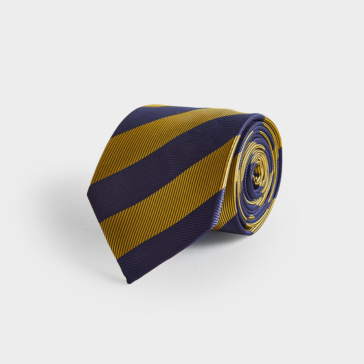 Gold Block Stripe Silk Tie