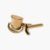 Gold Plated Top Hat Cane Cufflinks