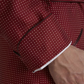 Piped Silk Spot Gown