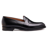 Gracechurch D Penny Loafer in Black Calf Leather