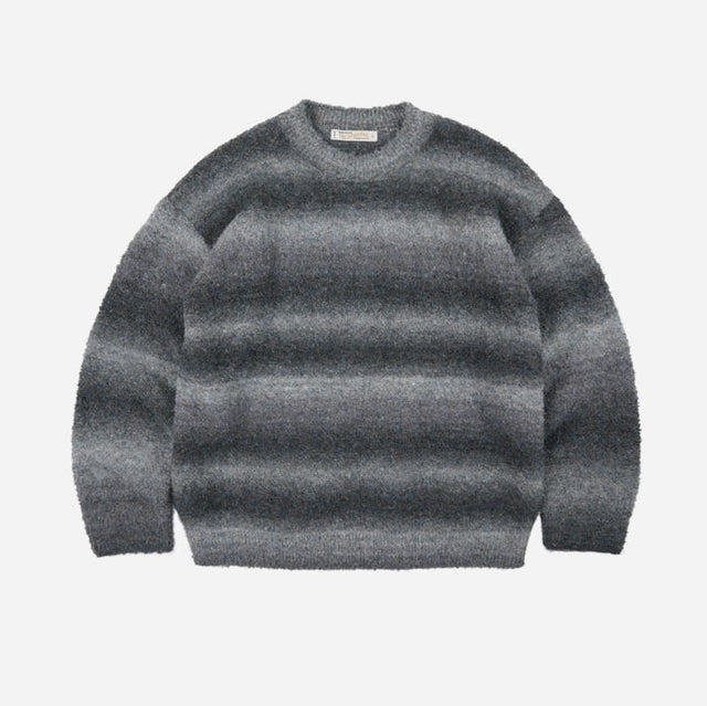 GRADATION BOUCLE KNIT - GREY MIX